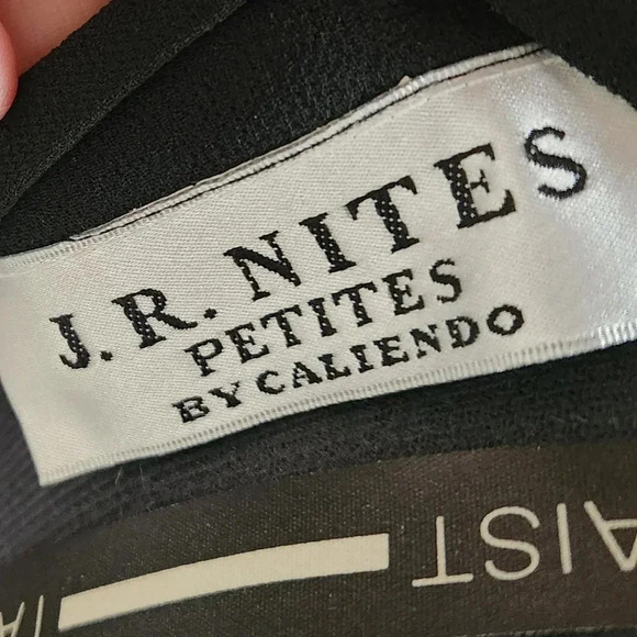 VINTAGE J.R. NITES Sheer Elegant Flared Black Pants, Women's 12 - Picture 4 of 7